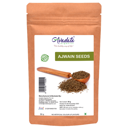 Avadata Organics Ajwain – Bold, aromatic, and perfect for digestion, cooking, and herbal teas.