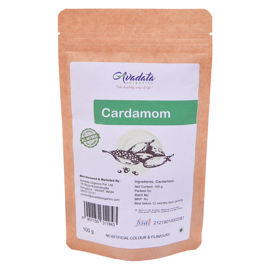 Avadata Organics Whole Green Cardamom – Bold aroma, handpicked quality, and perfect for cooking, chai, and natural breath freshening