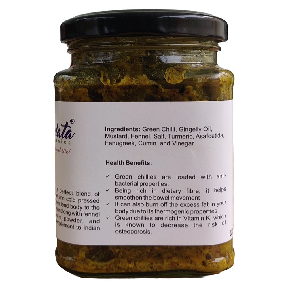 Avaleha Green Chilli Pickle 220 g