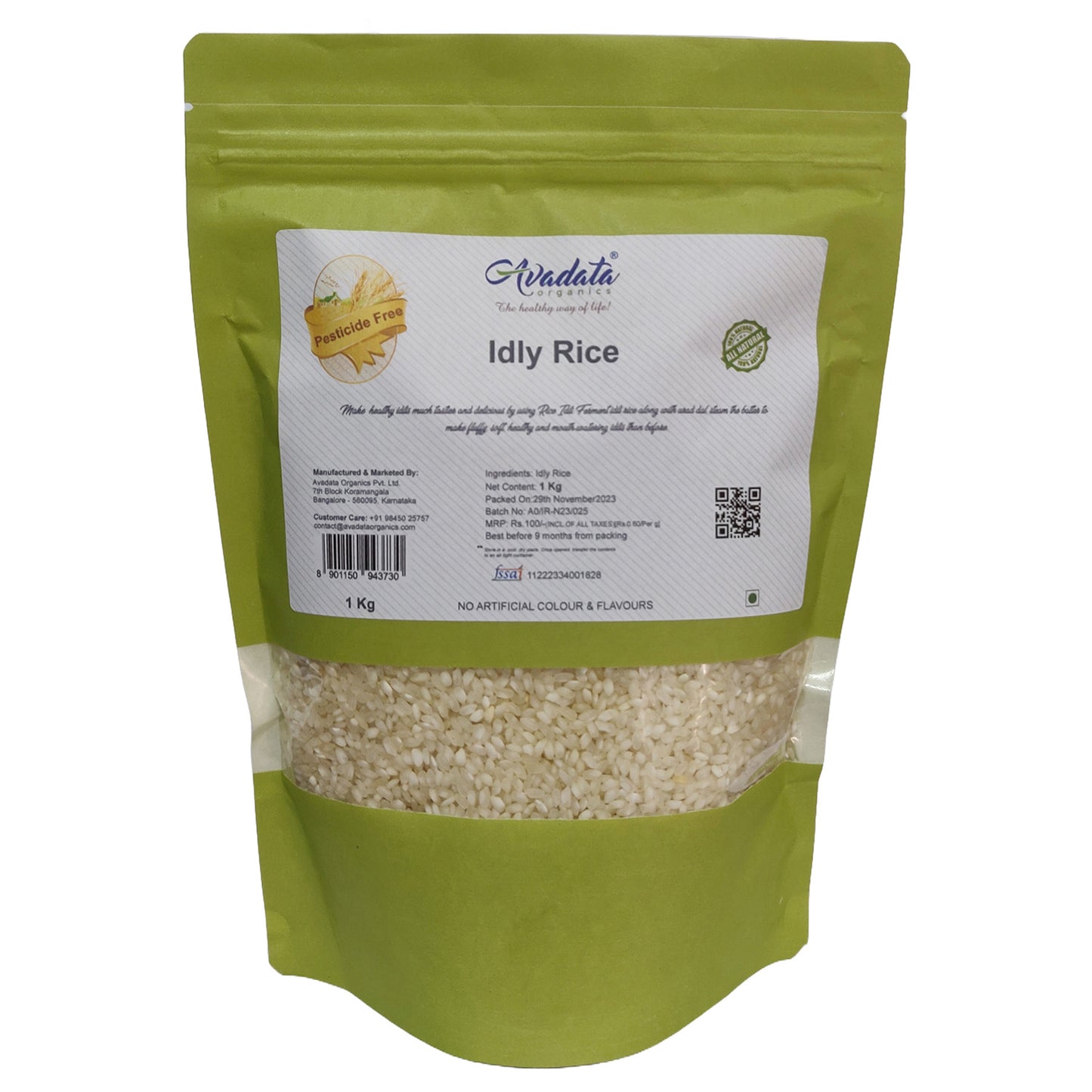 perfect rice for soft and fluffy idlis, in eco-friendly green packaging
