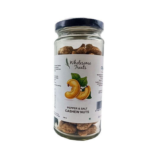 Pepper & Salt Flavoured Cashews by Avadata Organics – Roasted, savory & perfect for healthy snacking.