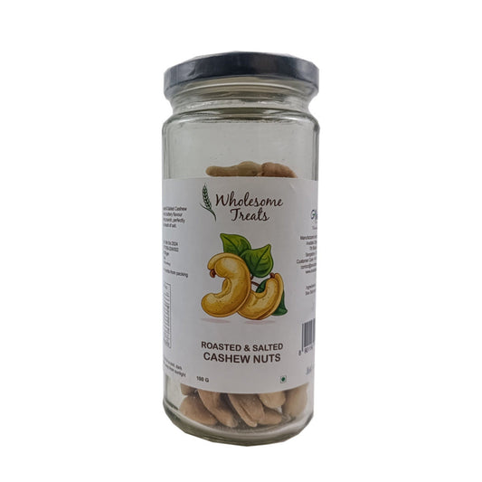 Golden Roasted & Salted Cashew Nuts by Avadata Organics – Buttery, crunchy, and perfect for healthy snacking.