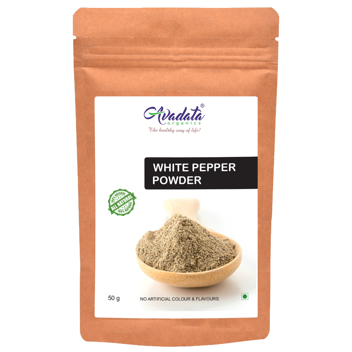Enhance your cooking with Avadata Organics White Pepper Powder β 100% pure, finely ground, and perfect for white sauces, soups, and gourmet dishes. Shop now