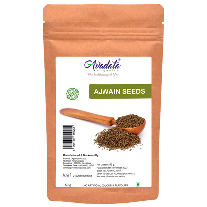 Avadata Organics Ajwain – Bold, aromatic, and perfect for digestion, cooking, and herbal teas.