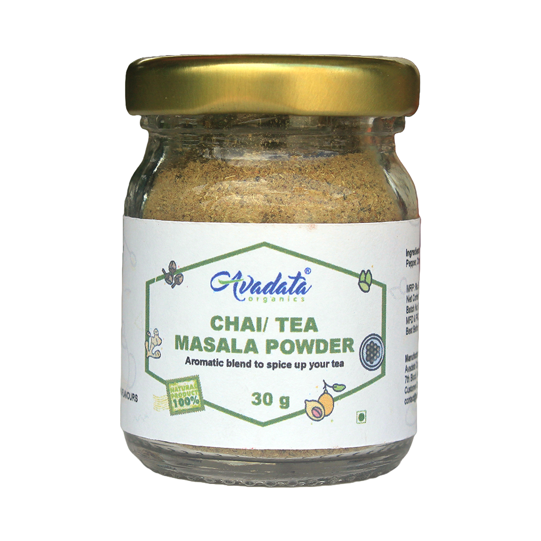Avadata Chai Masala – Aromatic Indian spice blend for masala tea, made with premium-quality spices like cinnamon, cardamom, and ginger."