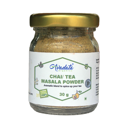 Avadata Chai Masala – Aromatic Indian spice blend for masala tea, made with premium-quality spices like cinnamon, cardamom, and ginger."