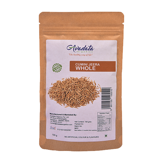 Avadata Organics Whole Cumin – Premium, aromatic, and perfect for cooking, spice blends, and home remedies