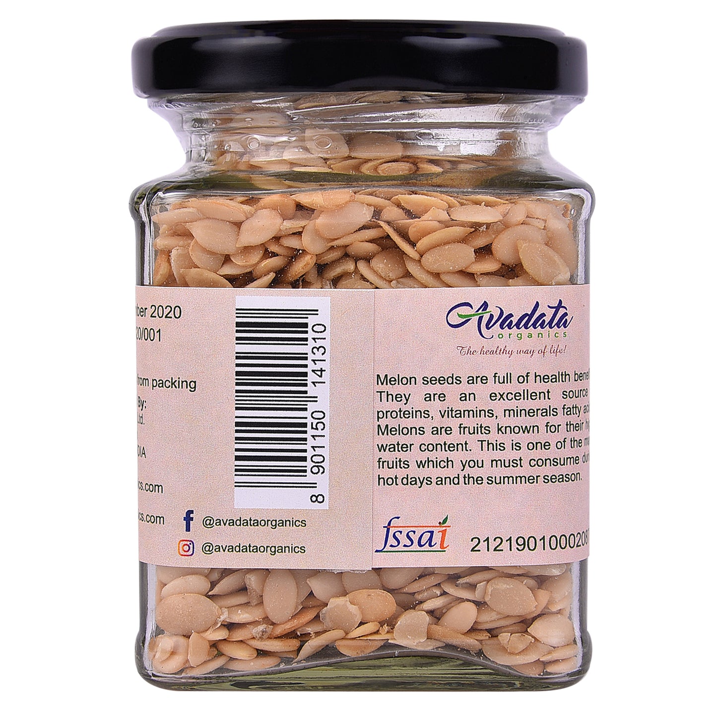 Avadata Organics Raw Melon Seeds – Nutrient-dense, protein-rich, and perfect for healthy snacking & cooking.