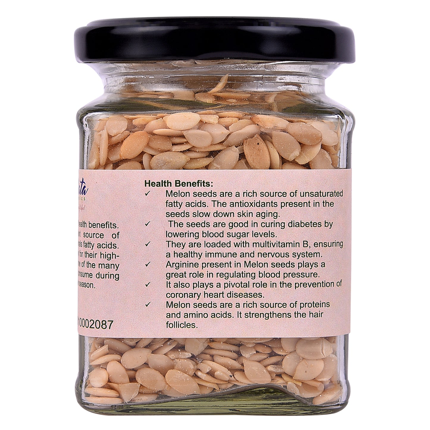 Avadata Organics Raw Melon Seeds – Nutrient-dense, protein-rich, and perfect for healthy snacking & cooking.