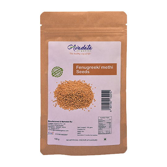 Avadata Organics Whole Fenugreek – Premium, nutrient-rich, and perfect for cooking, spice blends, and Ayurvedic remedies