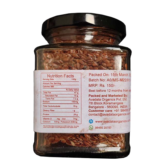 Avadata Organics Raw Flax Seeds – Omega-3-rich superfood for heart health, digestion & sustained energy