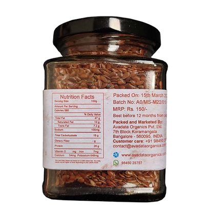 Avadata Organics Raw Flax Seeds – Omega-3-rich superfood for heart health, digestion & sustained energy