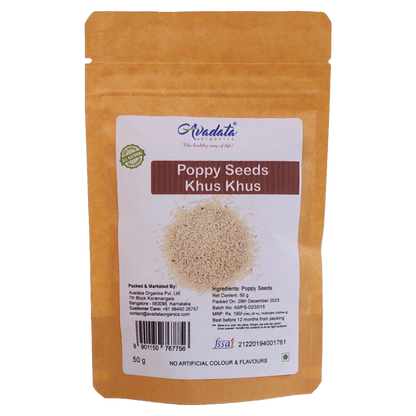 Avadata Organics Poppy Seeds – Rich, nutty, and perfect for cooking, baking, and superfood nutrition