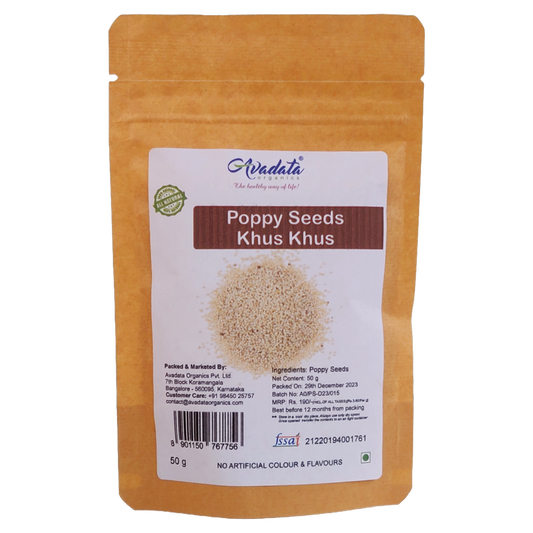 Avadata Organics Poppy Seeds – Rich, nutty, and perfect for cooking, baking, and superfood nutrition
